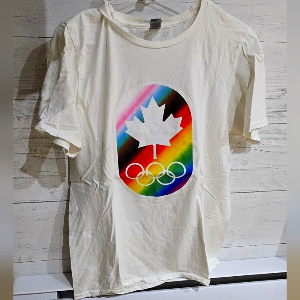 PRIDE White Olympic Logo T-Shirt
